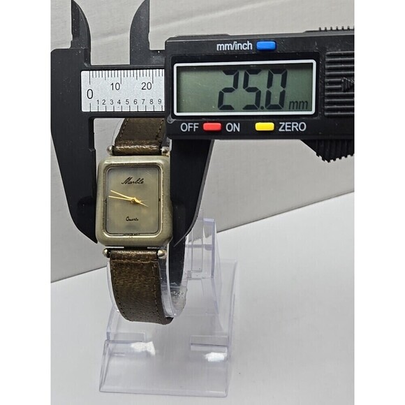 Vintage Marble Quartz Watch Womens Tank Unique Minimalist Stone New Battery main image 5